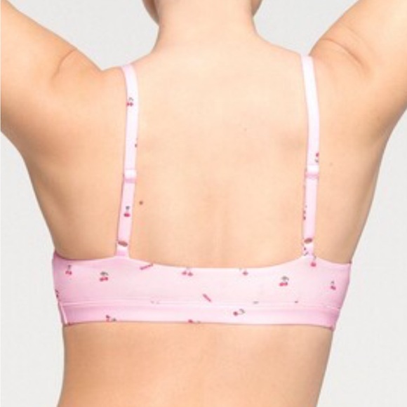 skims Fits Everybody Assorted cherry Scoop Bralette Pink Cherry Print size XL - Picture 4 of 11